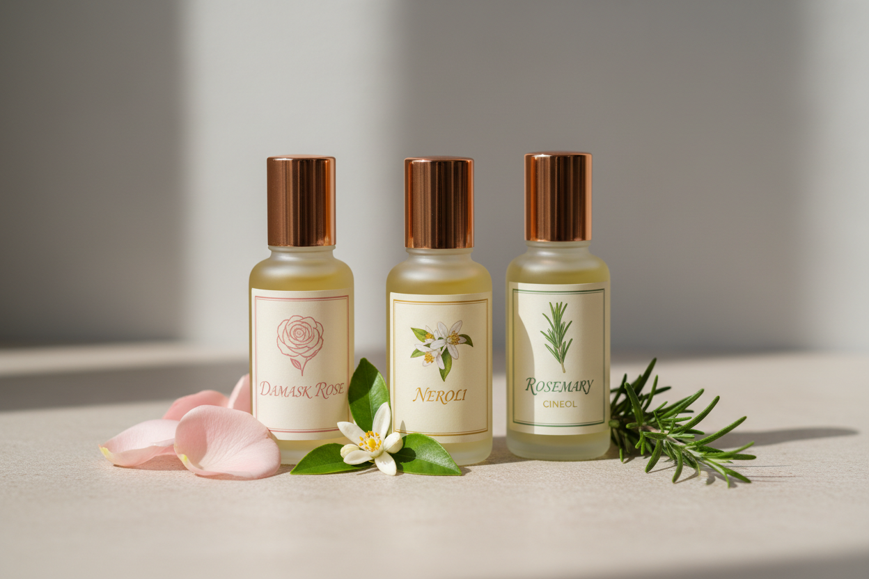 Huile essentielle visage : rituels ancestraux, science et précautions
