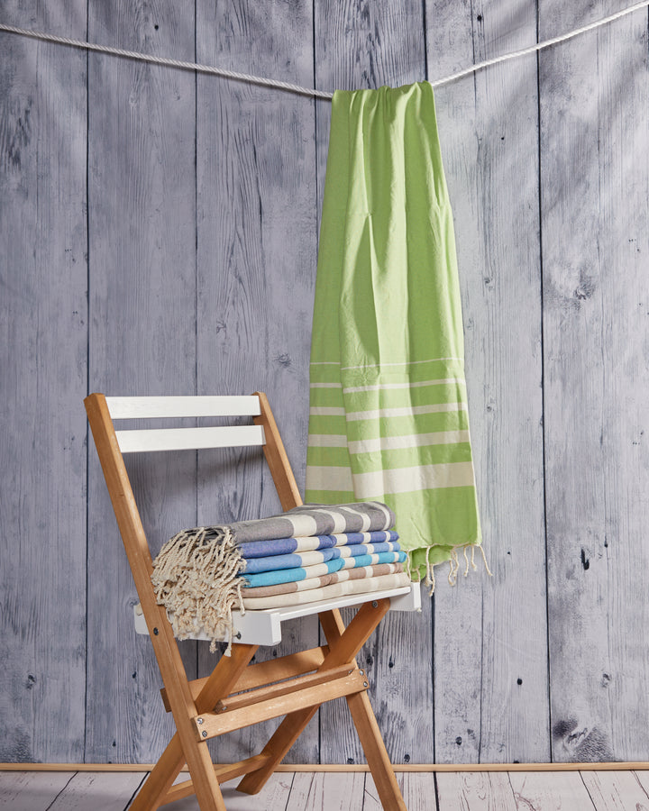 Fouta Monastir – Serviette Plage & Hammam en Coton Rayé