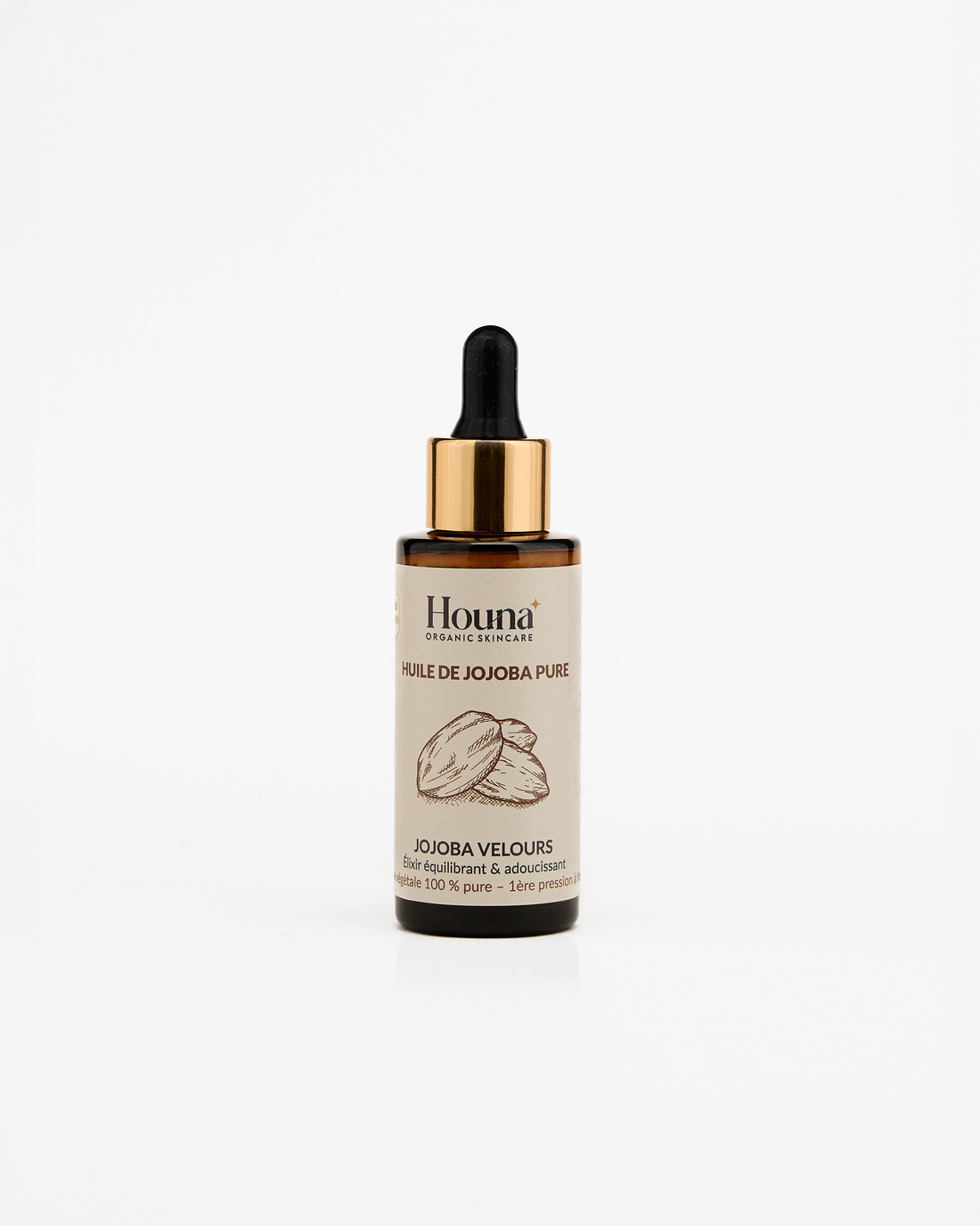Flacon Jojoba Velours 50 ml - Huile de jojoba pure pressée à froid - Houna Organic Skincare Suisse