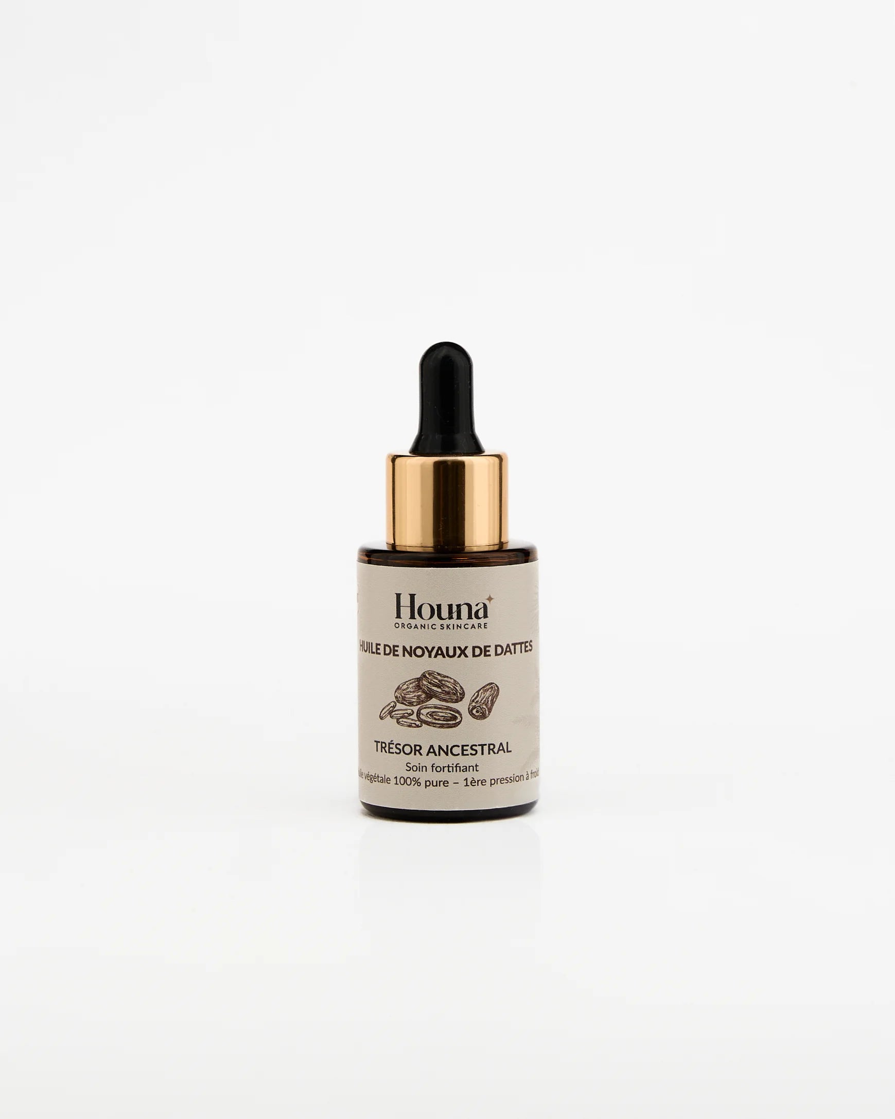 Huile de noyaux de dattes bio Trésor Ancestral flacon pipette 30 ml - soin contour des yeux peaux matures