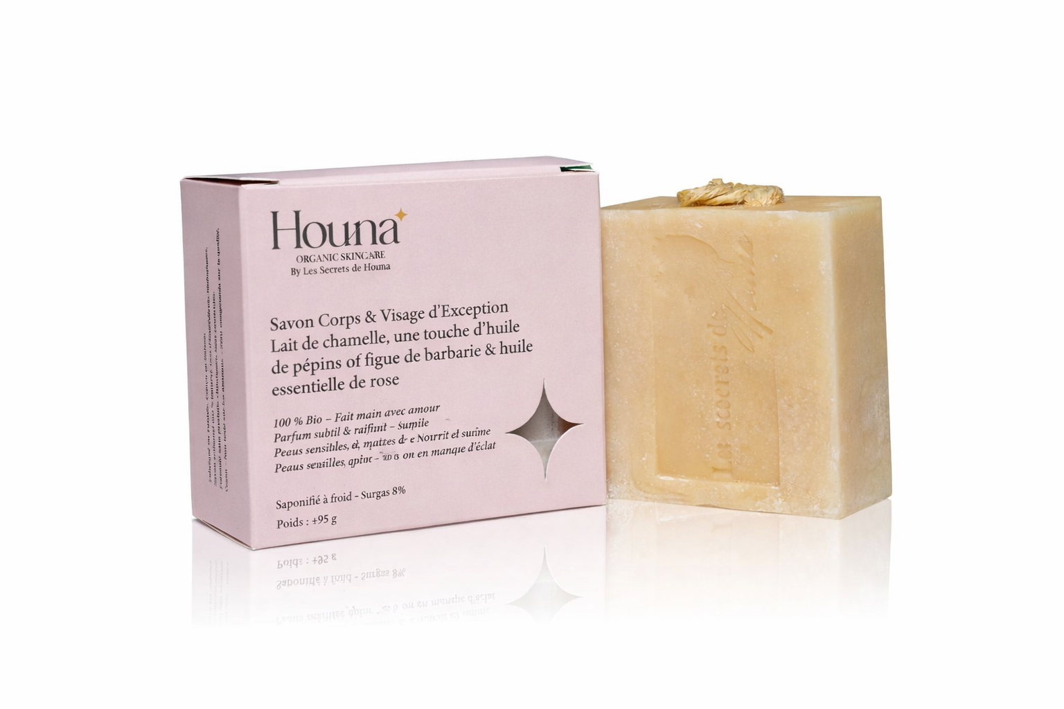 Savon au Lait de Chamelle Parfumé à la Rose