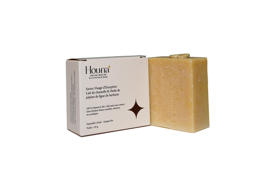 Savon au lait de chamelle et huile de figue de Barbarie sans parfum saponifié à froid Houna