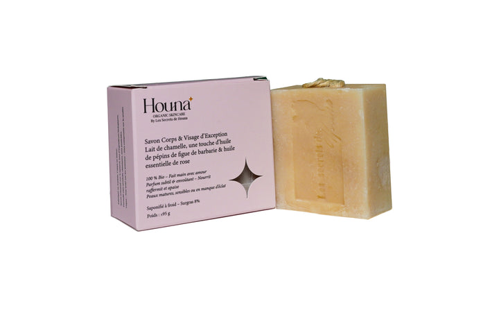 Savon au lait de chamelle parfumé au jasmin saponifié à froid Les Secrets de Houna